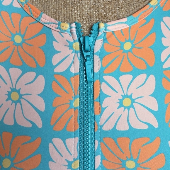 Dippin’ Daisy’s Shoal Front Zipper Long Sleeve One Piece Swimsuit Size MEDIUM - Picture 2 of 7